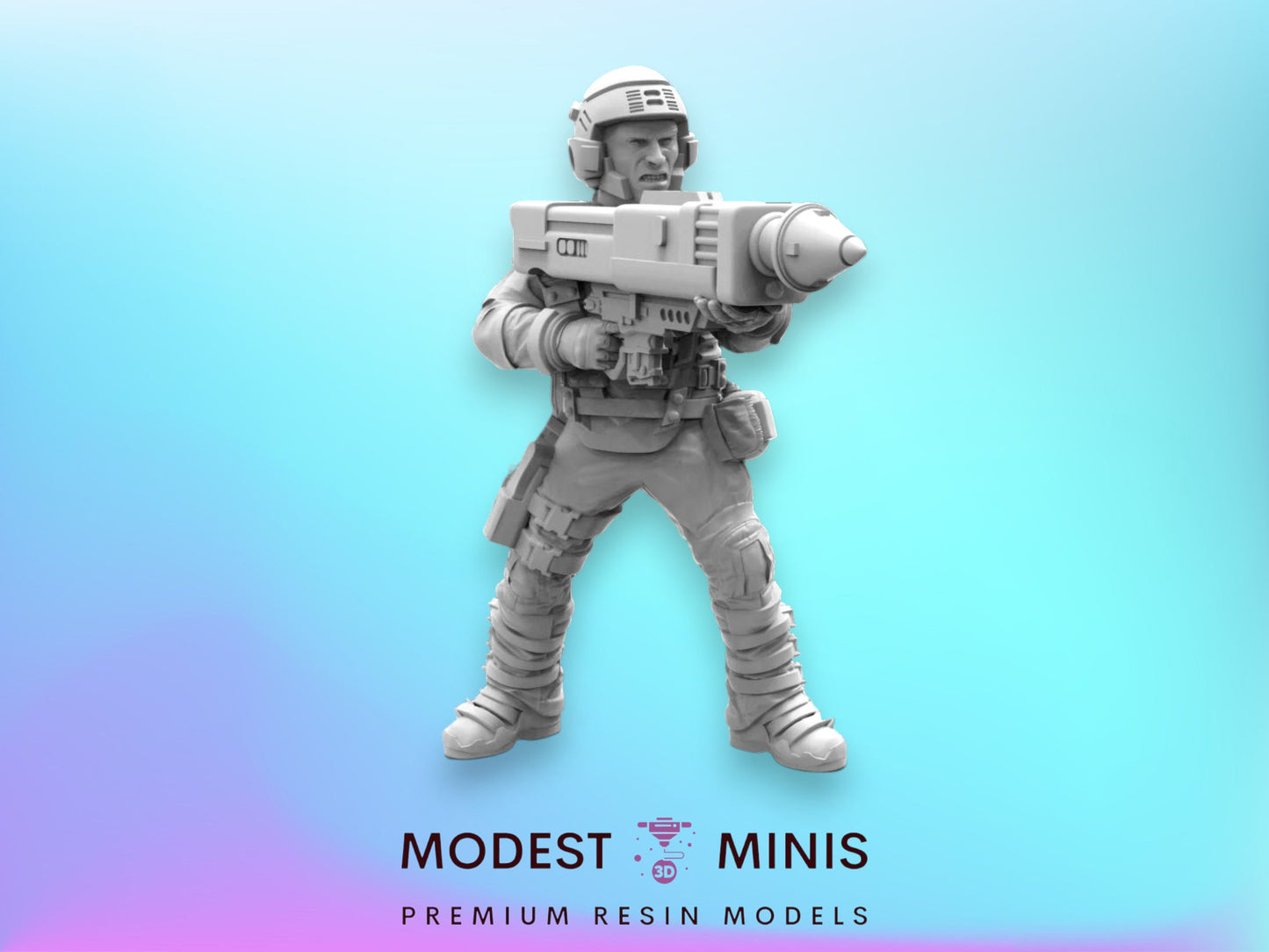5pc Spaceborne Defender Set - 32mm Scale Alien Miniature | RPG | Sci fi | Batang City | Role Playing | DnD | Papsikel