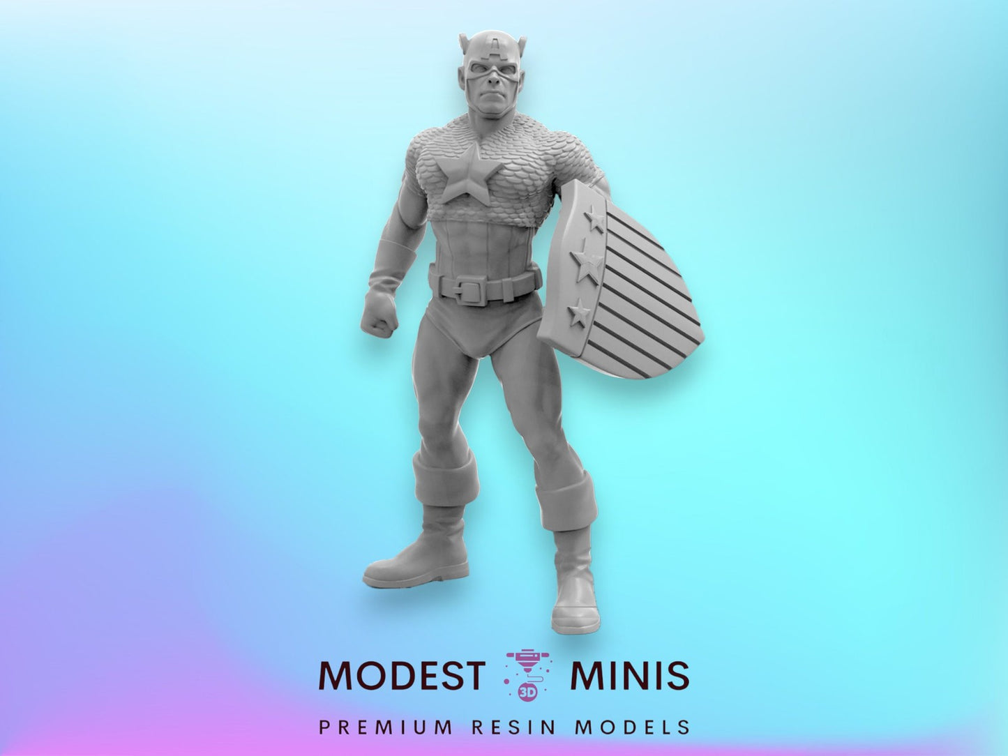 Stars and Stripes D - 40mm  Miniature | Crisis Protocol Proxy | Trident