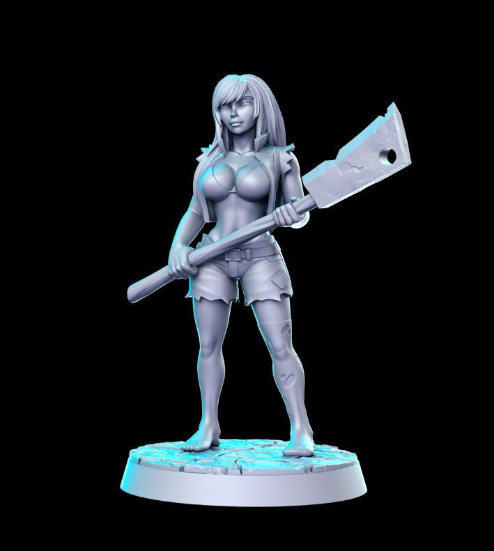 Heroine Quest Zombie 2 Female - 28mm 32mm Scale DnD Miniature | Dungeons and Dragons | RN Estudio