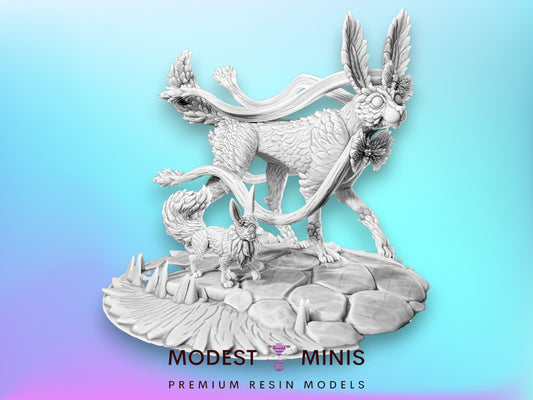 Fairy Fox Diorama - Resin Kaiju Minis | Dungeons and Dragons Mini | Sci Fi | Fantasy Resin