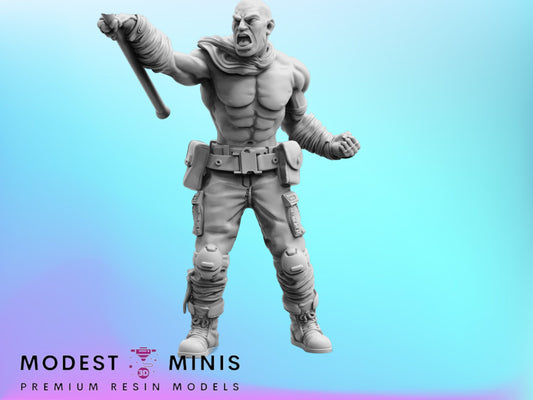 War Dude B - Resin Miniature | RPG | Sci fi | Cyberpunk | Role Playing | DnD | Papsikel Wardudes