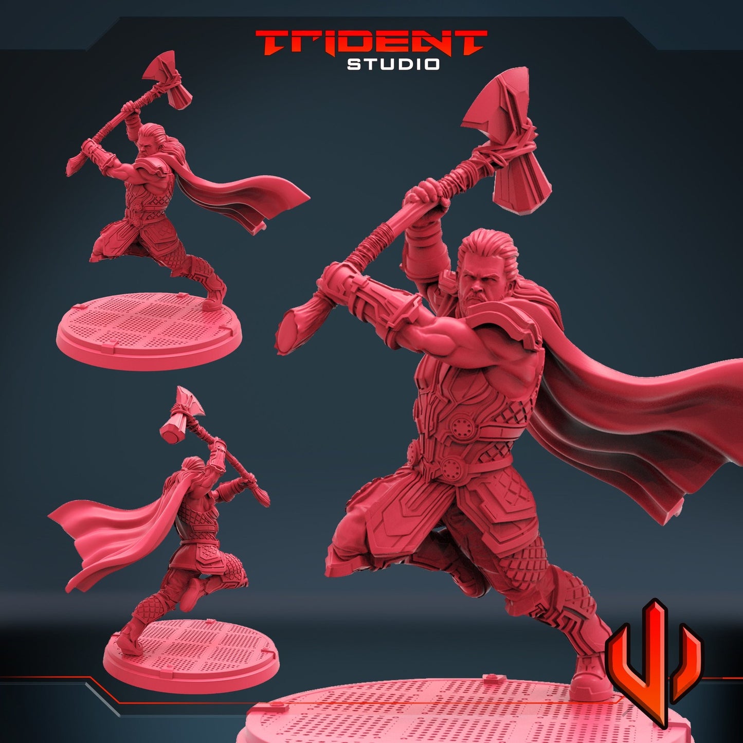 Thunder Love A - 40mm  Miniature | Crisis Protocol Proxy | Trident