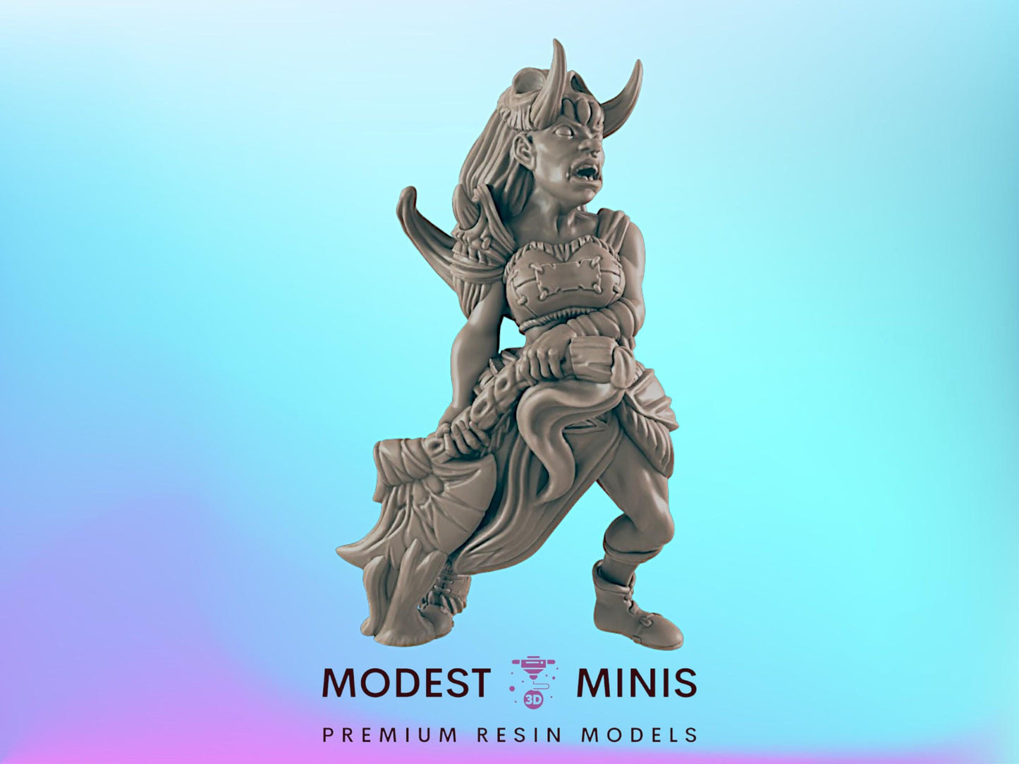 Barbarian Heroes  | 25mm - 100mm Scale | DnD | EC3D Fantasy Mini | Everyday Heroes