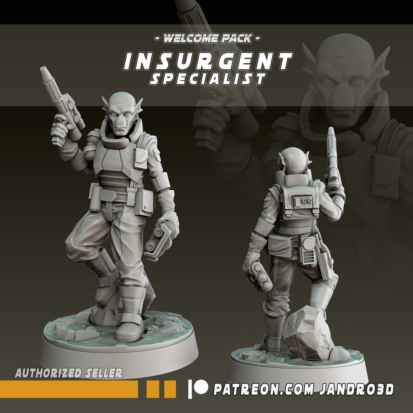 Insurgent Specialist - 28mm - 40mm Scale | Jandro | Star Wars Legion Mini