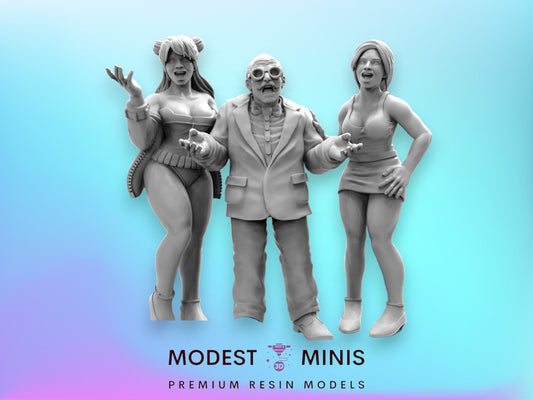 Big Boss Bigsie Dollar Corpo Cops - 32mm Scale Miniature | RPG | Sci fi | Cyberpunk | Role Playing | Papsikel