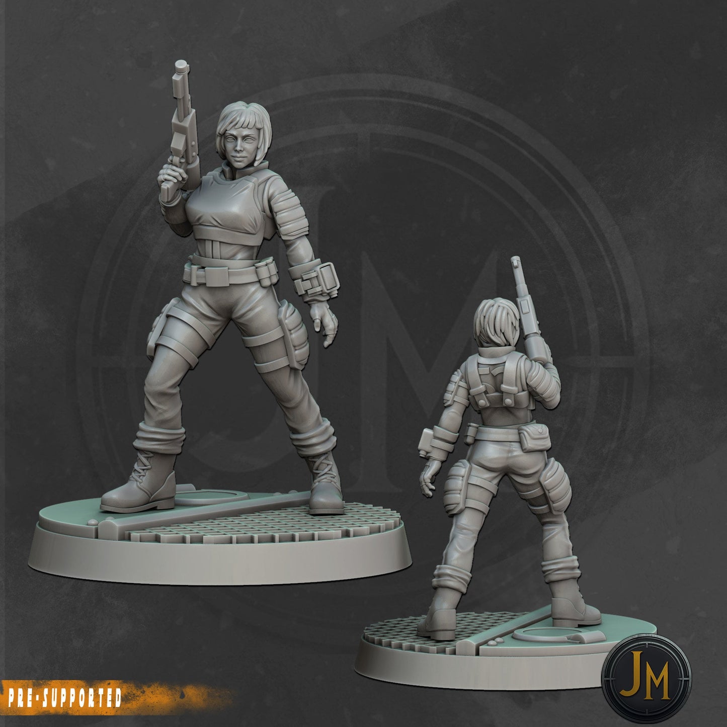 8pc Bunker Security Set - 28mm 32mm Scale Badlands Miniature  | Cyberpunk | | Nuke World