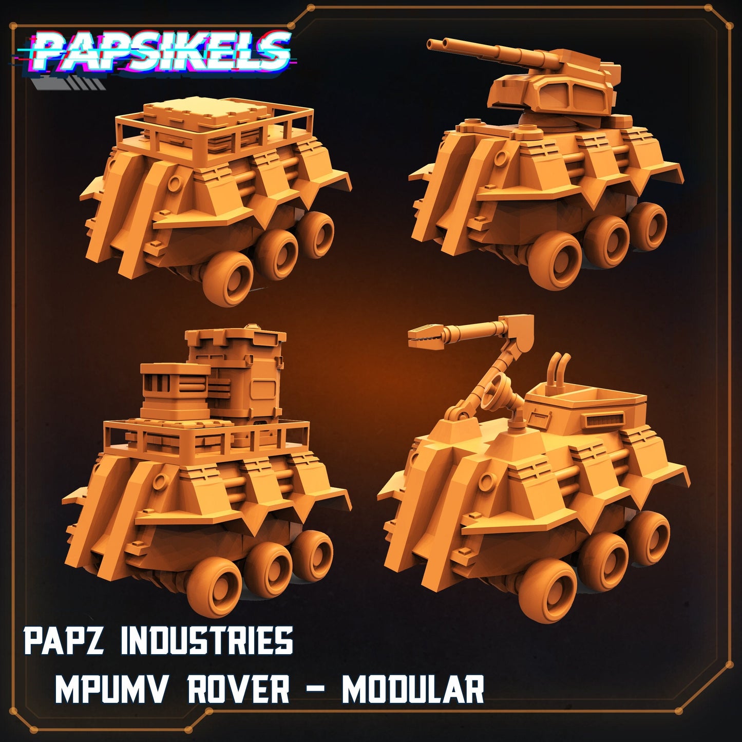 Modular MPUMV Rover - Resin 3D Print Alien Miniature | RPG | Sci fi | Cyberpunk | Role Playing | DnD | Papsikel Star Entrance