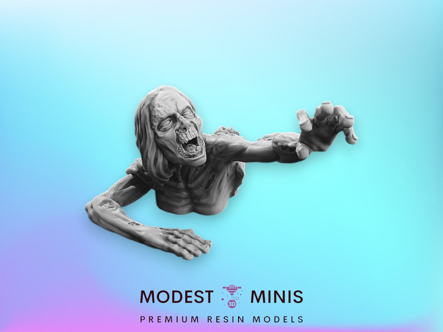 Zombie Hannah Torso | 28mm - 100mm Scale Resin Mini | Zombicide | Vaultz