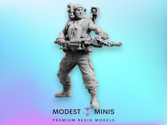 Space Marine Jake Roberts Act - 32mm Scale Alien Miniature | RPG | Sci fi | Cyberpunk | Role Playing | DnD | Papsikel