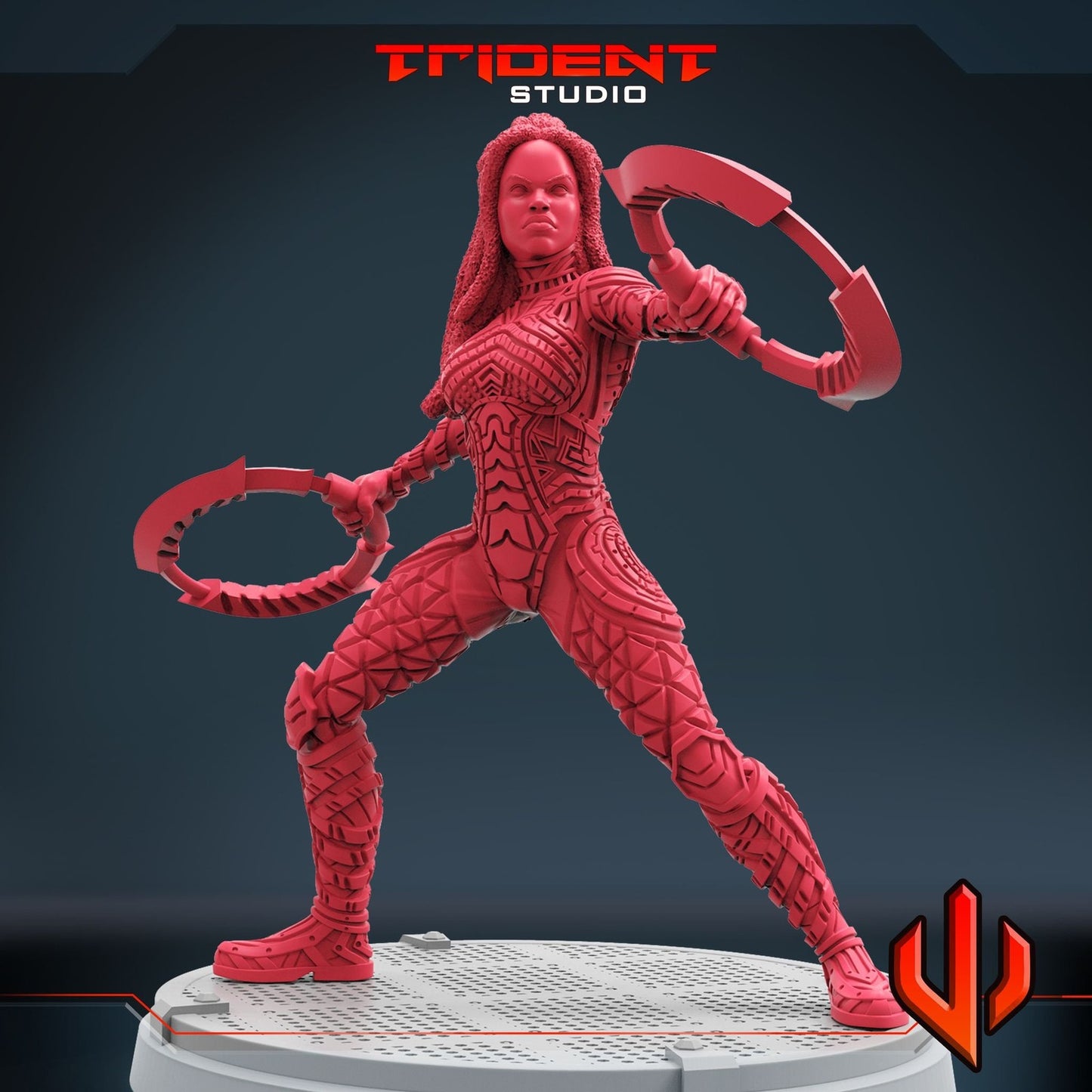 Female War Dog A - 40mm  Miniature | Crisis Protocol Proxy | Trident