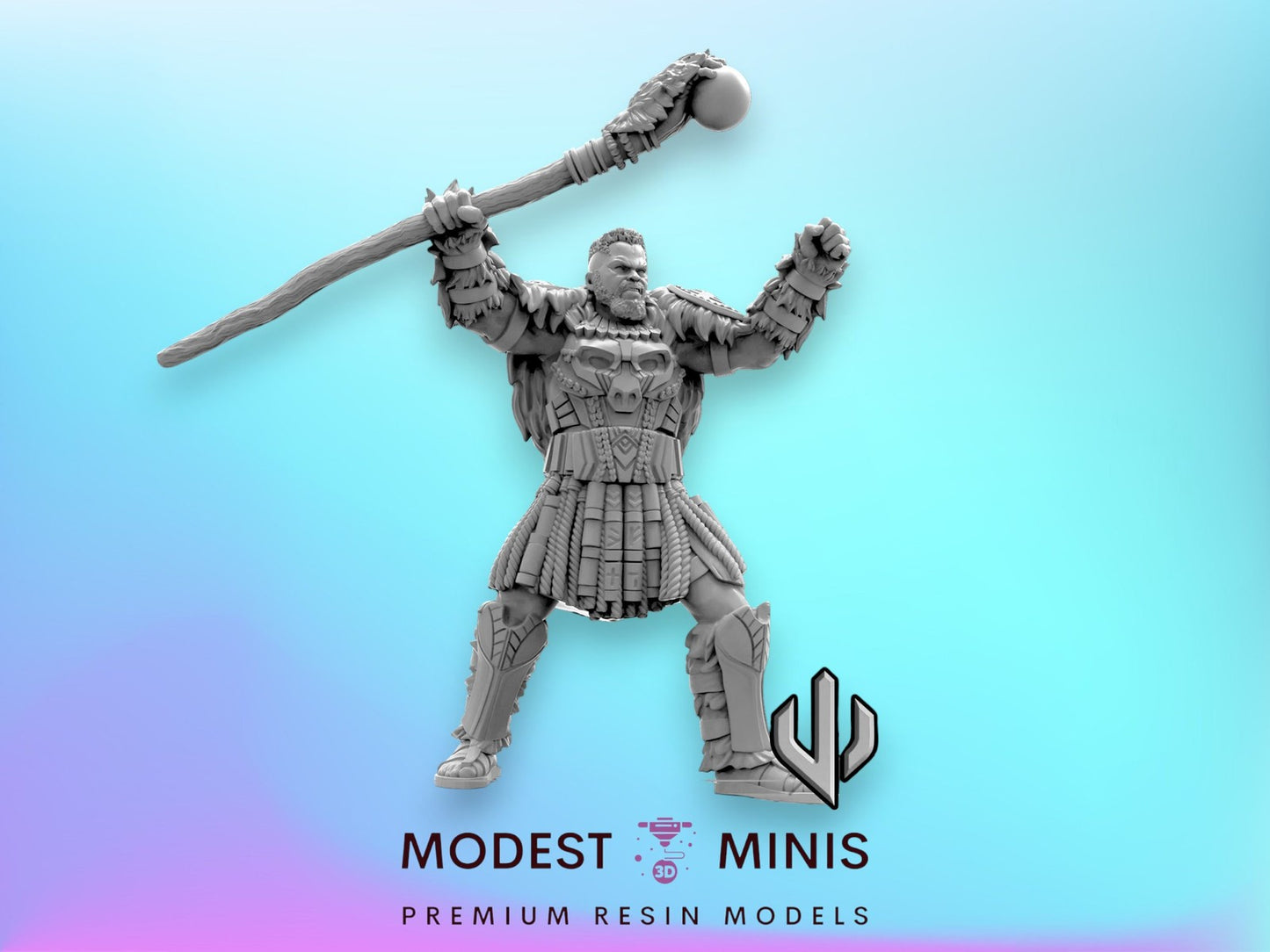 Gorilla Leader B - M'baku 40mm  Miniature | Crisis Protocol Proxy | Trident