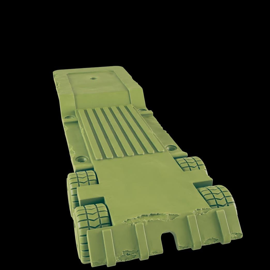 EC3D Badlands Semi Truck and Trailor | 28mm - 40mm Scale | Survivor Terrain | Fantasy Scatter | Sci Fi Terrain | EC3D Badlands