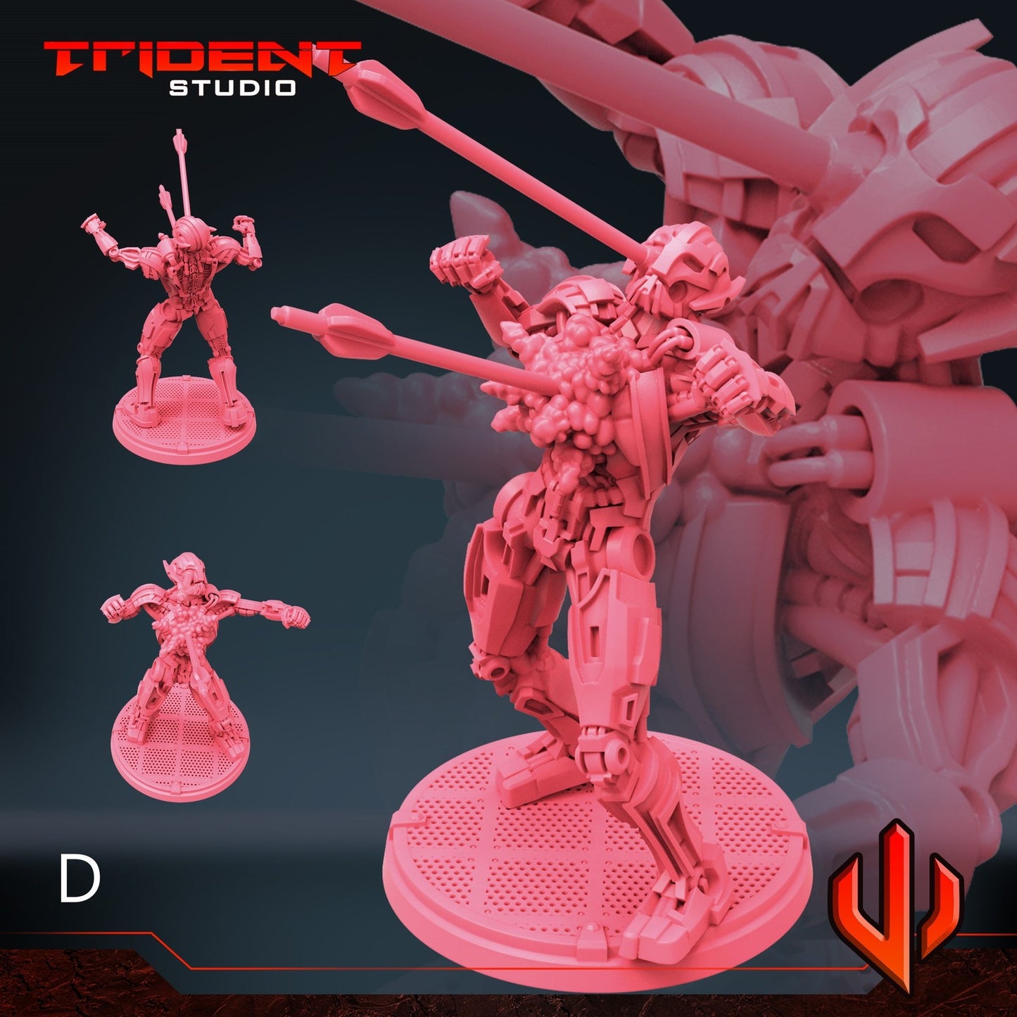 Ultimatron Drones - 40mm  Miniature | Crisis Protocol Proxy | Trident