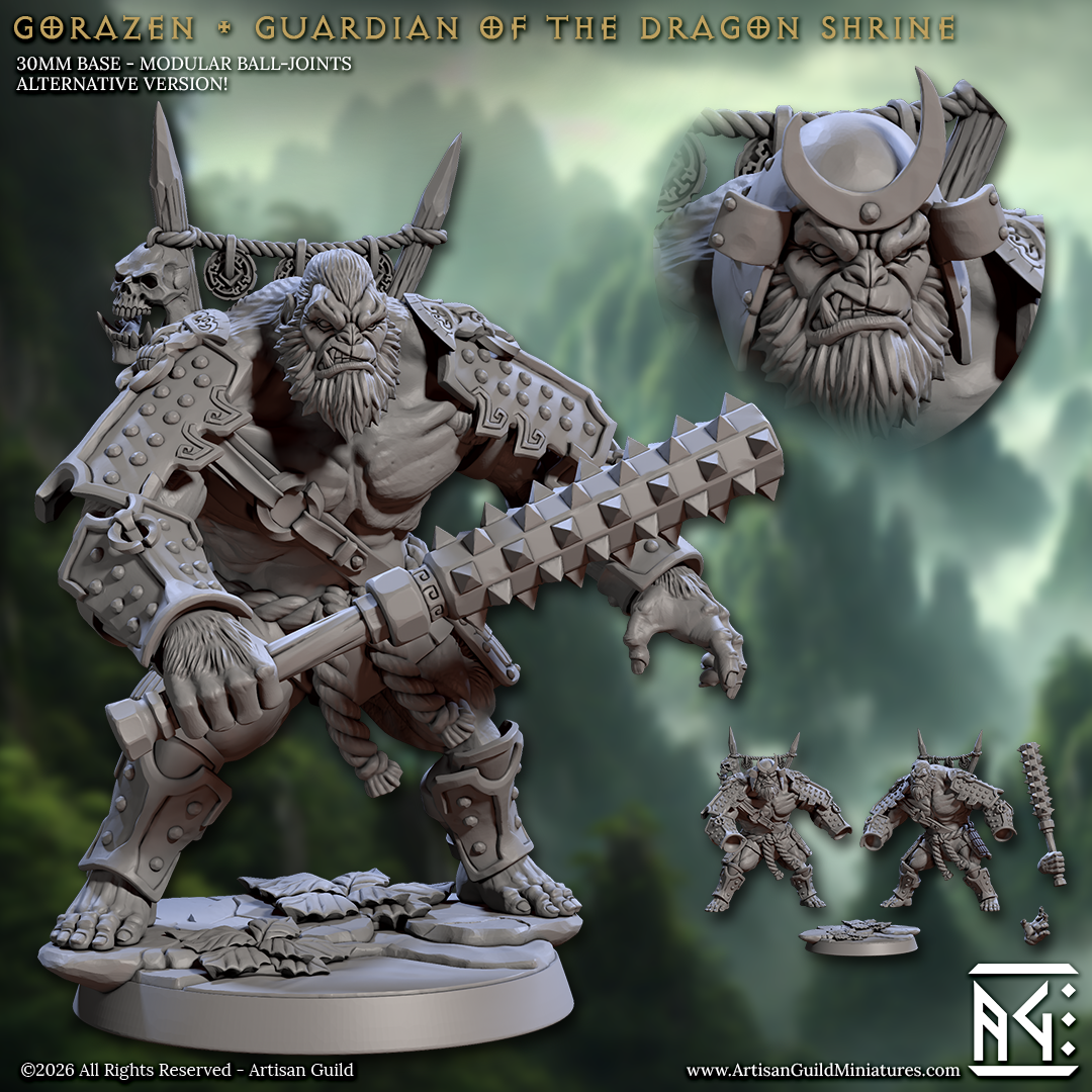 Gorazen | 28mm - 75mm Scale Resin Minis | DnD | Frostgrave Artisan Guild Vanara Monks