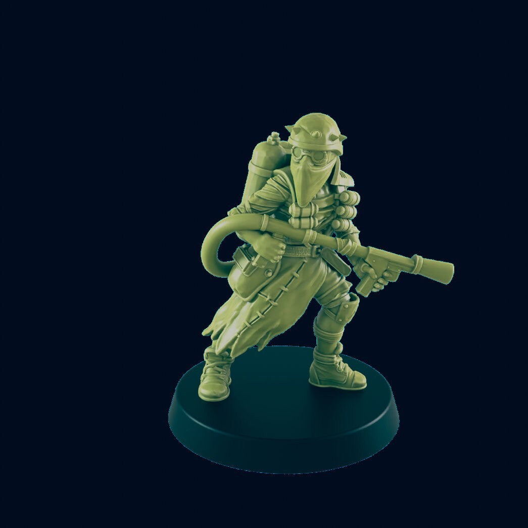 Trooper2 28mm - 100mm Scale Resin Mini Survivors | Zombicide | Badlands | Vaultz