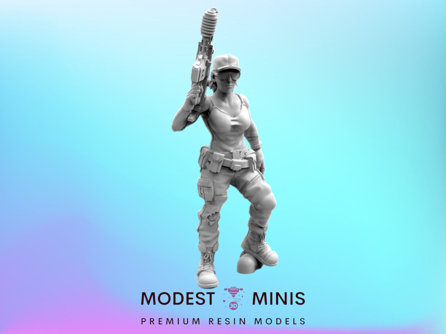 Female Rookie Grace Barrejo - Resin 3D Print Alien Miniature | RPG | Sci fi | Cyberpunk | Role Playing | DnD | Papsikel