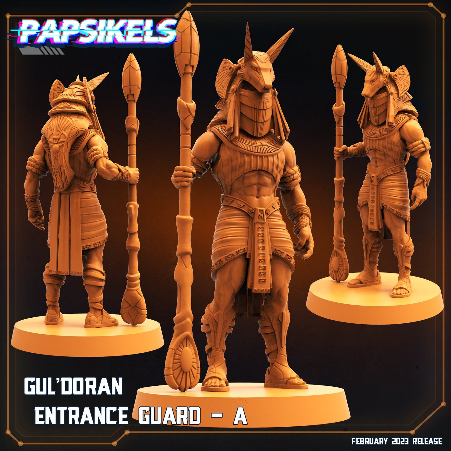 4pc Gul'Doran Entrance Guards - Resin 3D Print Alien Miniature | RPG | Sci fi | Cyberpunk | Role Playing | DnD | Papsikel Star Entrance
