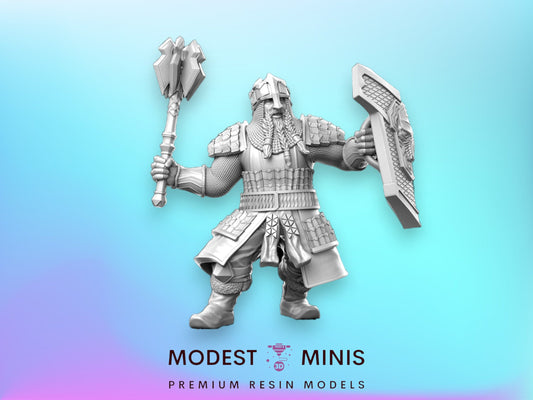Dwarf Mace - 32mm Scale DnD Miniature | Dungeons and Dragons | JRPG Mini - RN Estudio