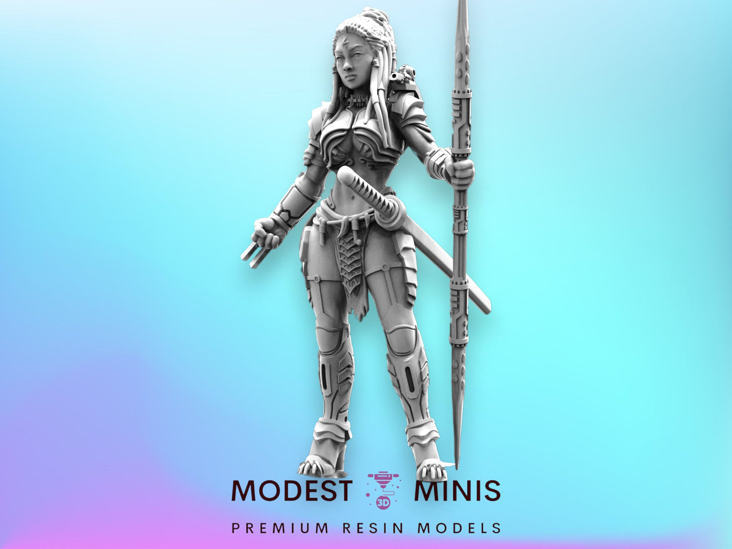 Mechico Noguchisawa Foreign Hunter - 32mm Scale Alien Miniature | RPG | Sci fi | Cyberpunk | Role Playing | DnD | Papsikel