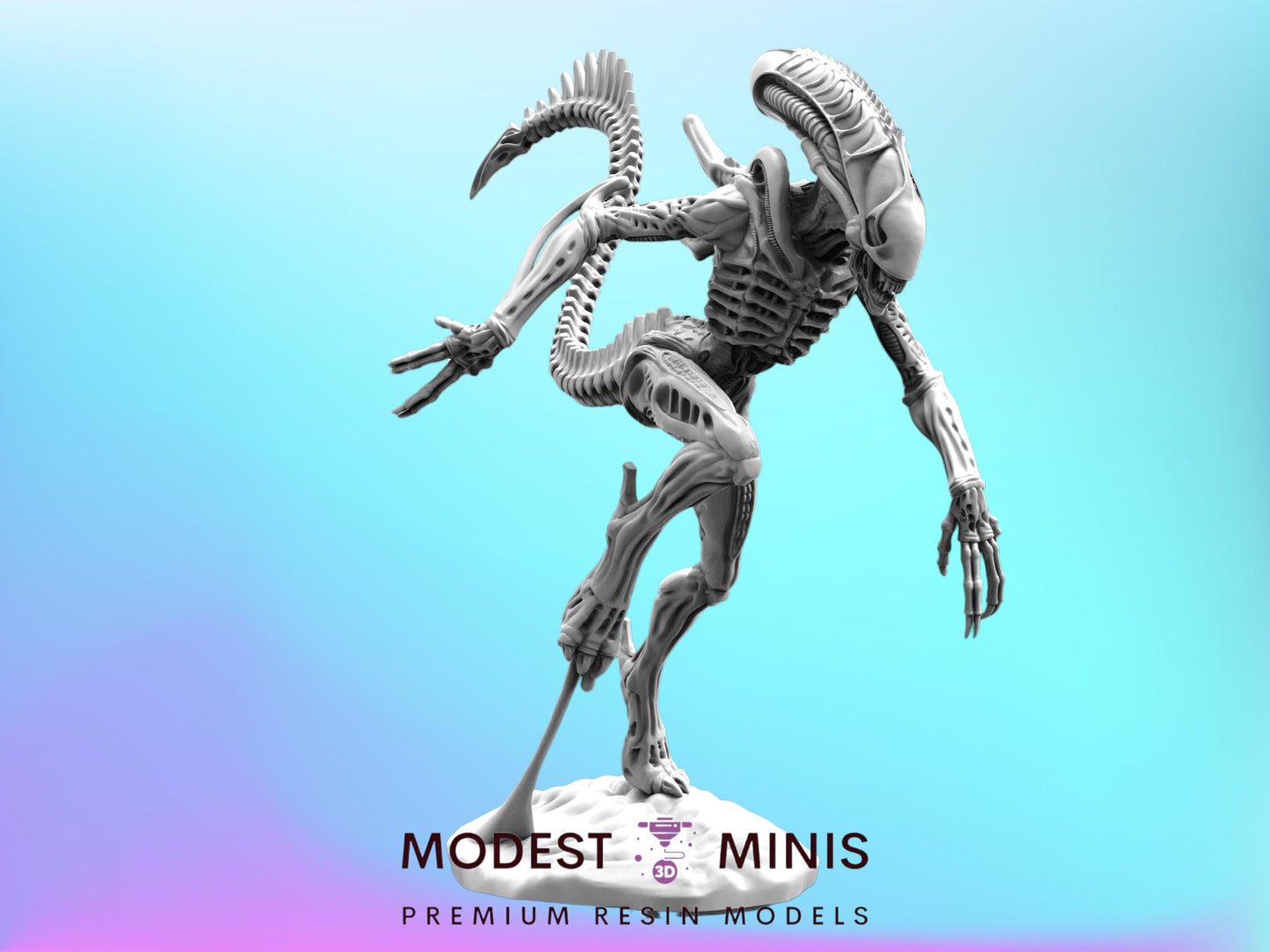 Xeno Warrior D - Resin 3D Print Alien Miniature | RPG | Sci fi | Cyberpunk | Role Playing | DnD | Papsikel