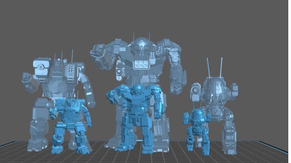 LitBenya4 | 1:265 | 285 | 6mm Battletech Scale |