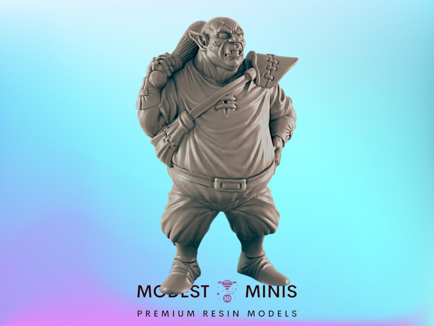 Orc Bouncer  - 25mm 28mm 32mm 40mm Scale  | RPG | Role Playing | EC3D Fantasy | Beasts and Baddies