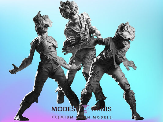 Zombie Fungus TLOU | 28mm - 100mm Scale Resin Mini | Zombicide | Vaultz