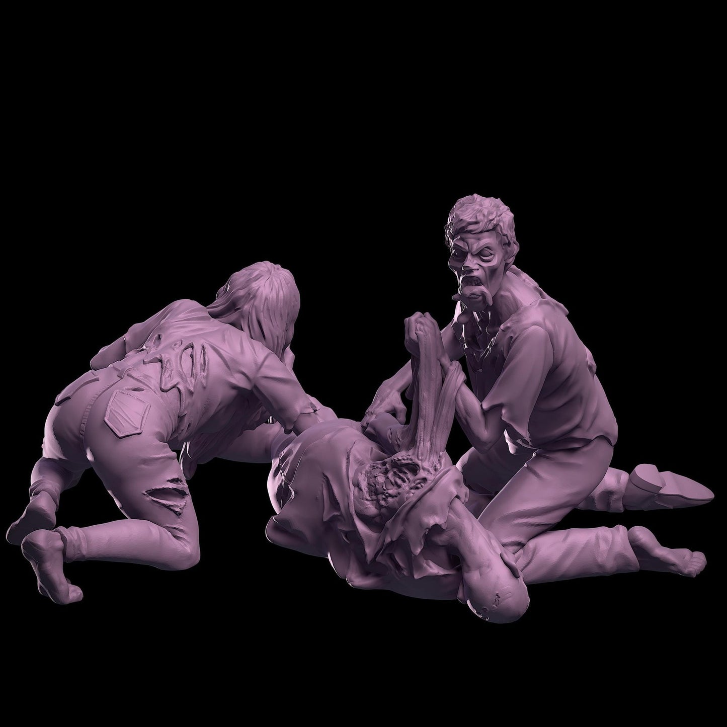 Idle Zombies 2 Set | 28mm - 100mm Scale Resin Mini | Zombicide | Vaultz