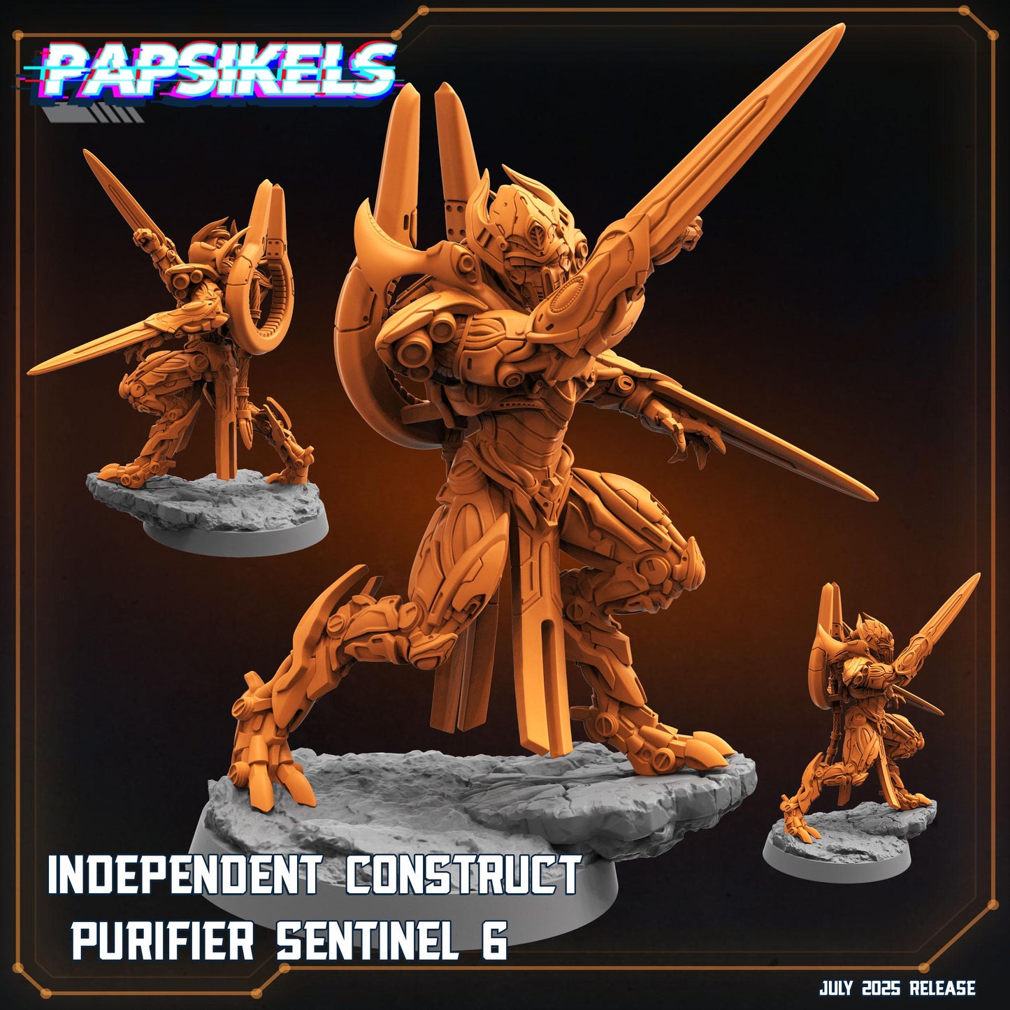 Independent Construct Purifier Sentinels - Resin 3D Print Alien Miniature | RPG | Sci fi | Cyberpunk | Role Playing | DnD | Papsikel