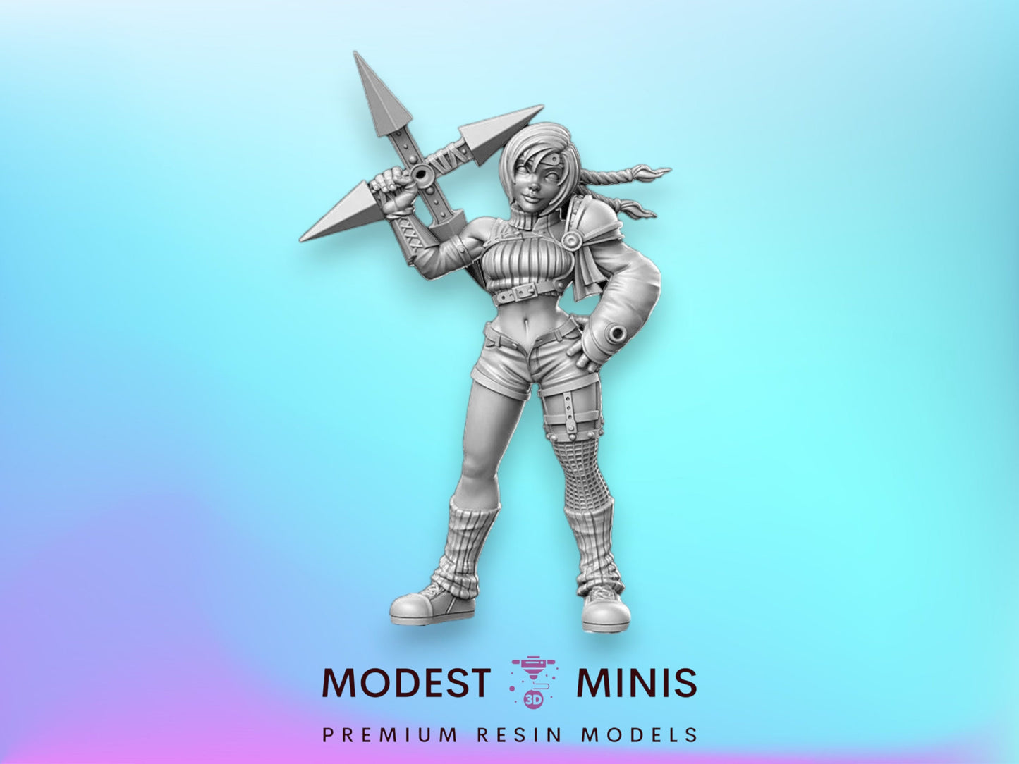 Julie Katsuragi - 32mm Scale DnD Miniature | Dungeons and Dragons | JRPG Mini - RN Estudio