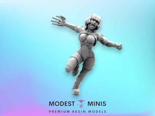 Ayeisha with Cyberclaw Cyberpunk Female - 32mm Scale Alien Miniature  | Batang City | Papsikels