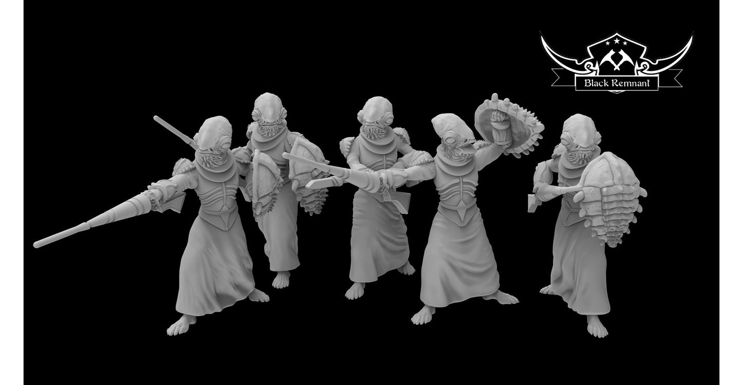 5pc Fish Knights Set - 28mm - 40mm Scale | Star Wars Legion Mini