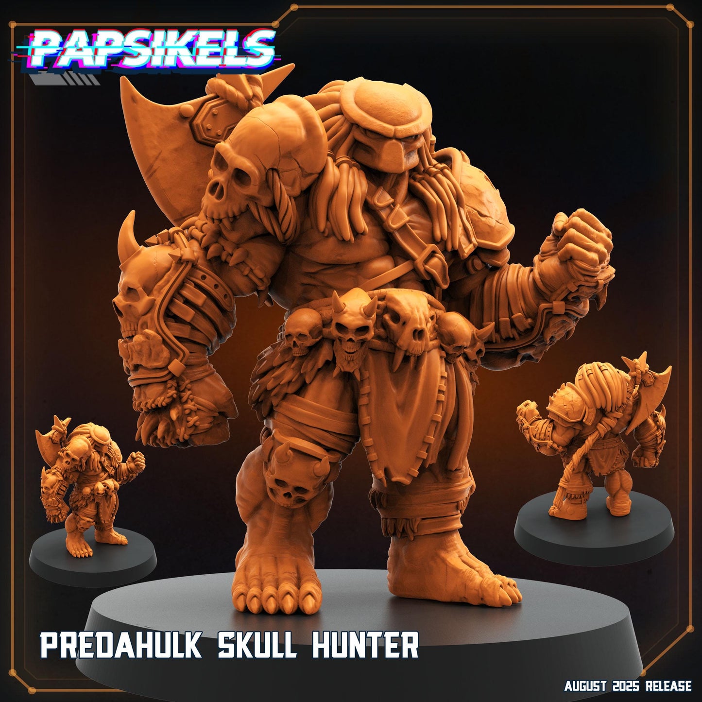 Predahulk Skull Hunter - Resin 3D Print Alien Miniature | RPG | Sci fi | Cyberpunk | Role Playing | DnD | Papsikel