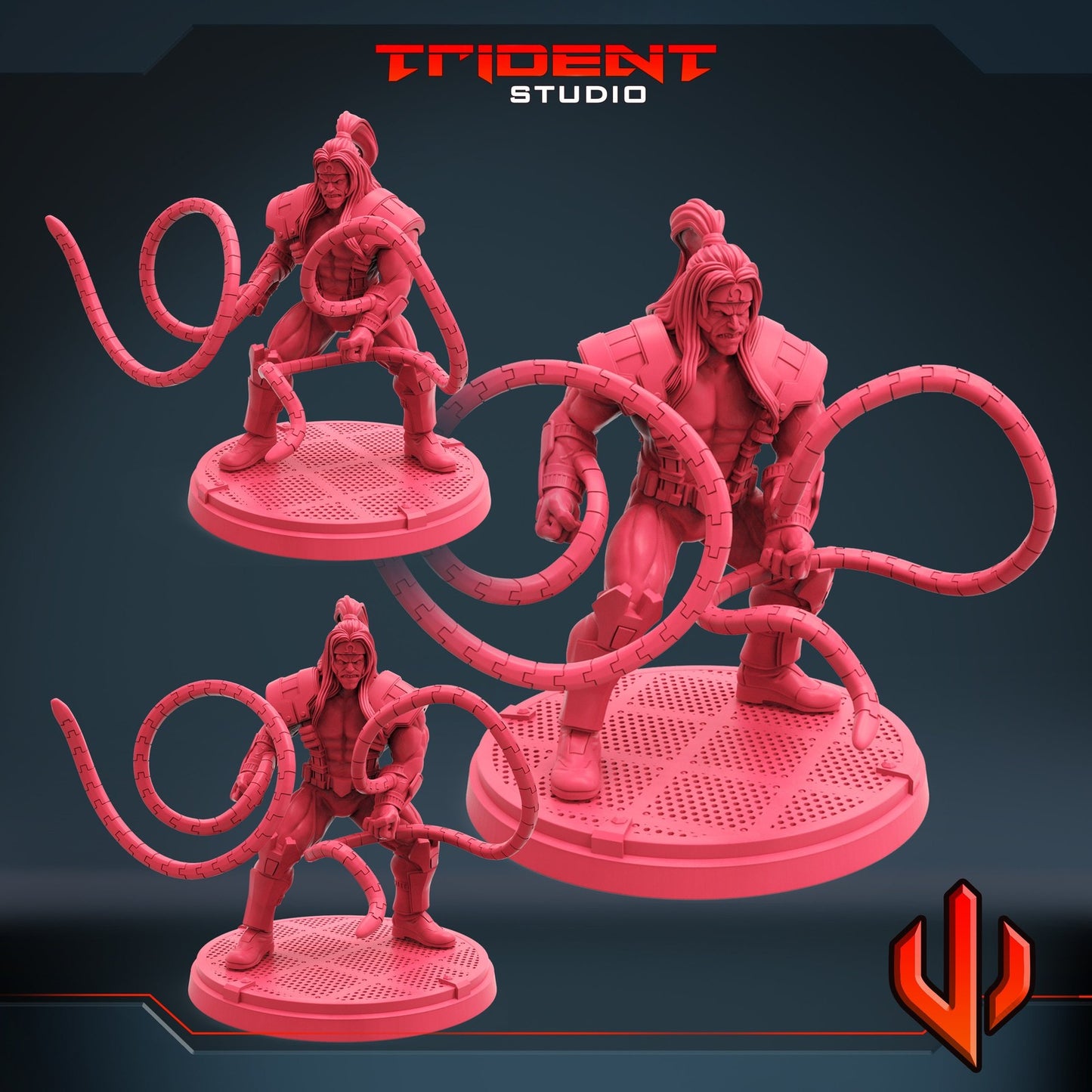 Red Russian B - 40mm  Miniature | Crisis Protocol Proxy | Trident