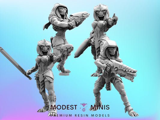 Dishonored Vixen Persecutor Squad H-K - Resin 3D Print Miniature | RPG | Sci fi | Cyberpunk | Role Playing | DnD | Papsikel Xenowars