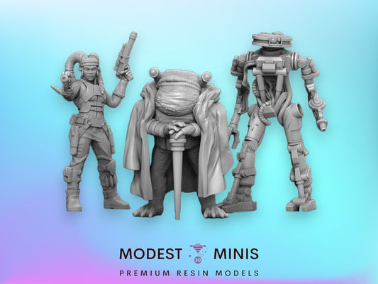 Frog Boss and Bodyguards - 28mm - 40mm Scale | Jandro | Star Wars Legion Mini