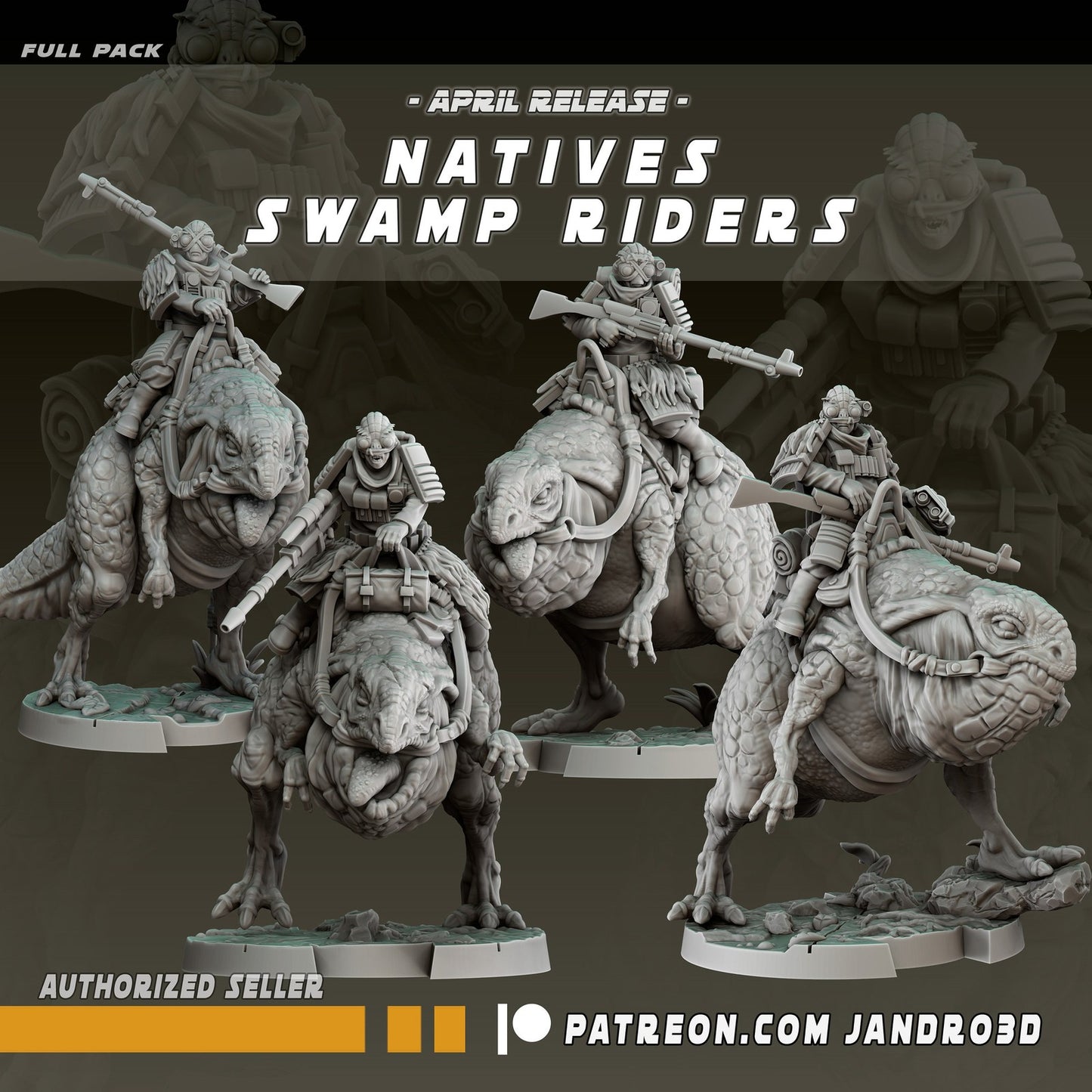 Swamp Riders - 28mm - 40mm Scale | Jandro | Star Wars Legion Mini