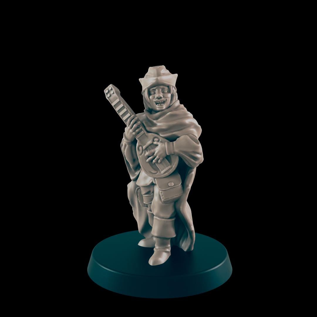 10pc Human Commoners  | 25mm - 100mm Scale | DnD | EC3D Fantasy Mini | Everyday Folk