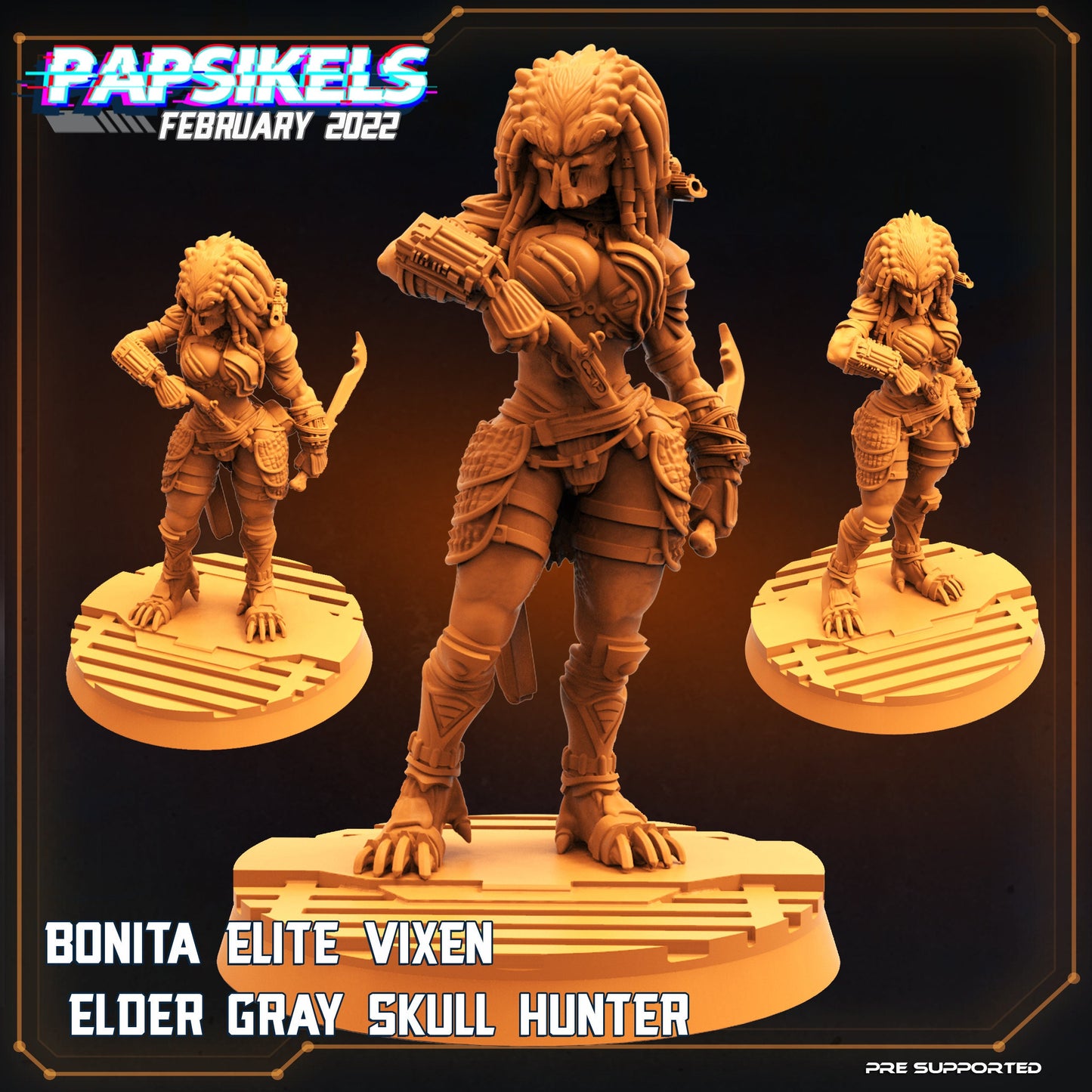 Bonita Elite Vixen - 32mm Scale Alien Miniature | RPG | Sci fi | Cyberpunk | Role Playing | DnD | Papsikel