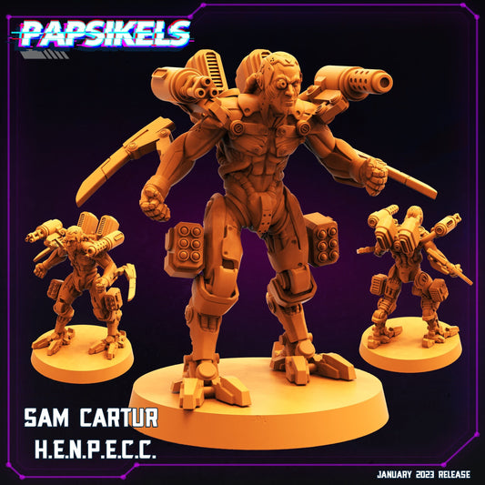 Sam Cartur Henpecc - 32mm Scale  | Cyberpunk | Papsikels
