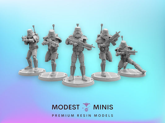 5pc Trident Empire Troop Set - 28mm - 40mm Scale | DnD | Star Wars Fan Art