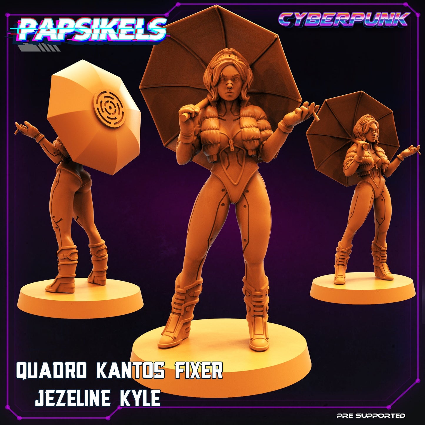 Quadro Female Fixer Jezeline Kyle - 32mm Scale Alien Miniature  | Law Upholders | Papsikels