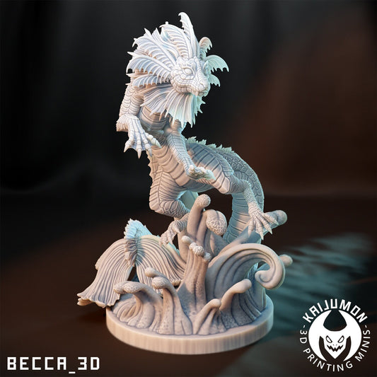 Water Fox - Resin Kaiju Minis | Dungeons and Dragons Mini | Sci Fi | Fantasy Resin