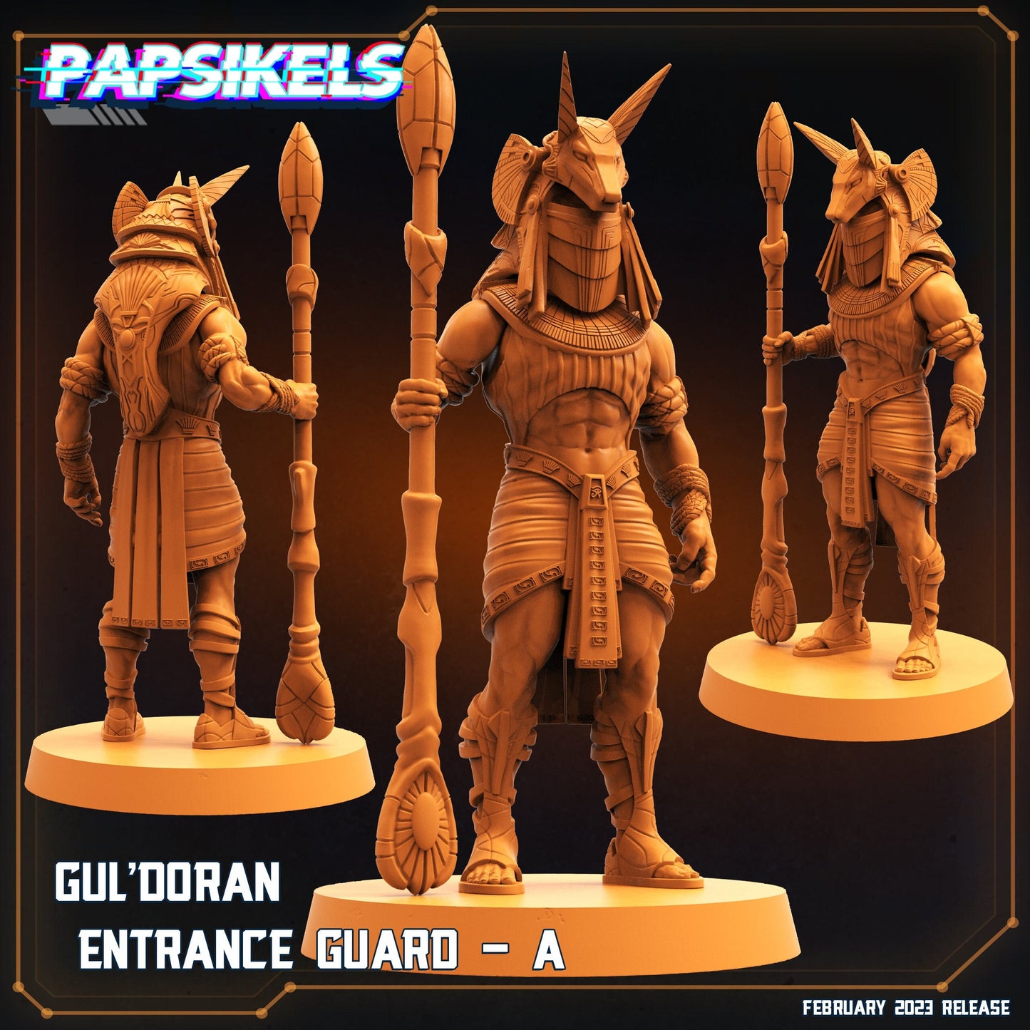 Gul'Doran Entrance Guard A - Resin 3D Print Alien Miniature | RPG | Sci fi | Cyberpunk | Role Playing | DnD | Papsikel Star Entrance