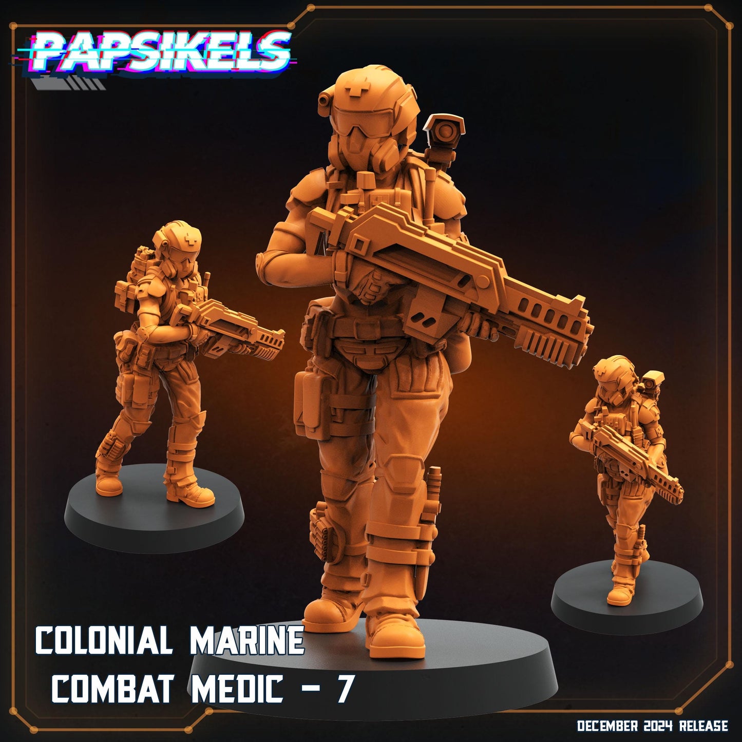 10pc Combat Medic Team - 32mm Scale Cyberpunk Miniature | RPG | Sci fi | AvP | Role Playing | DnD | Papsikel