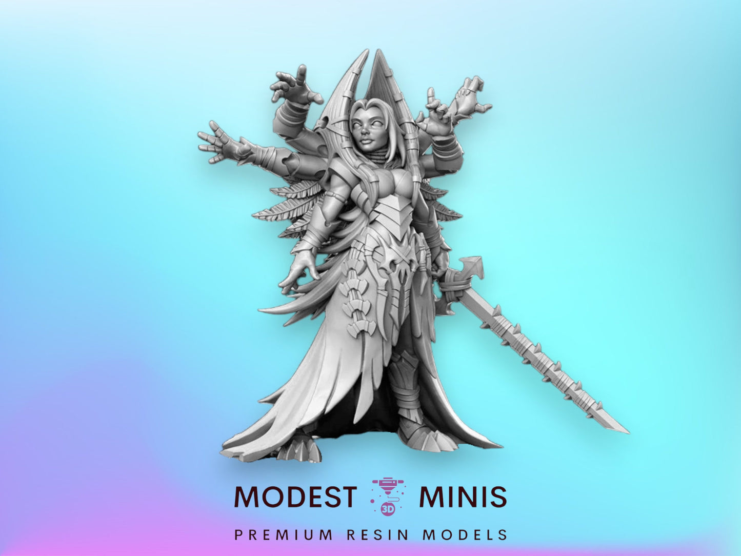 Kujla Priestess - 32mm Scale DnD Miniature | Dungeons and Dragons | JRPG Mini - RN Estudio