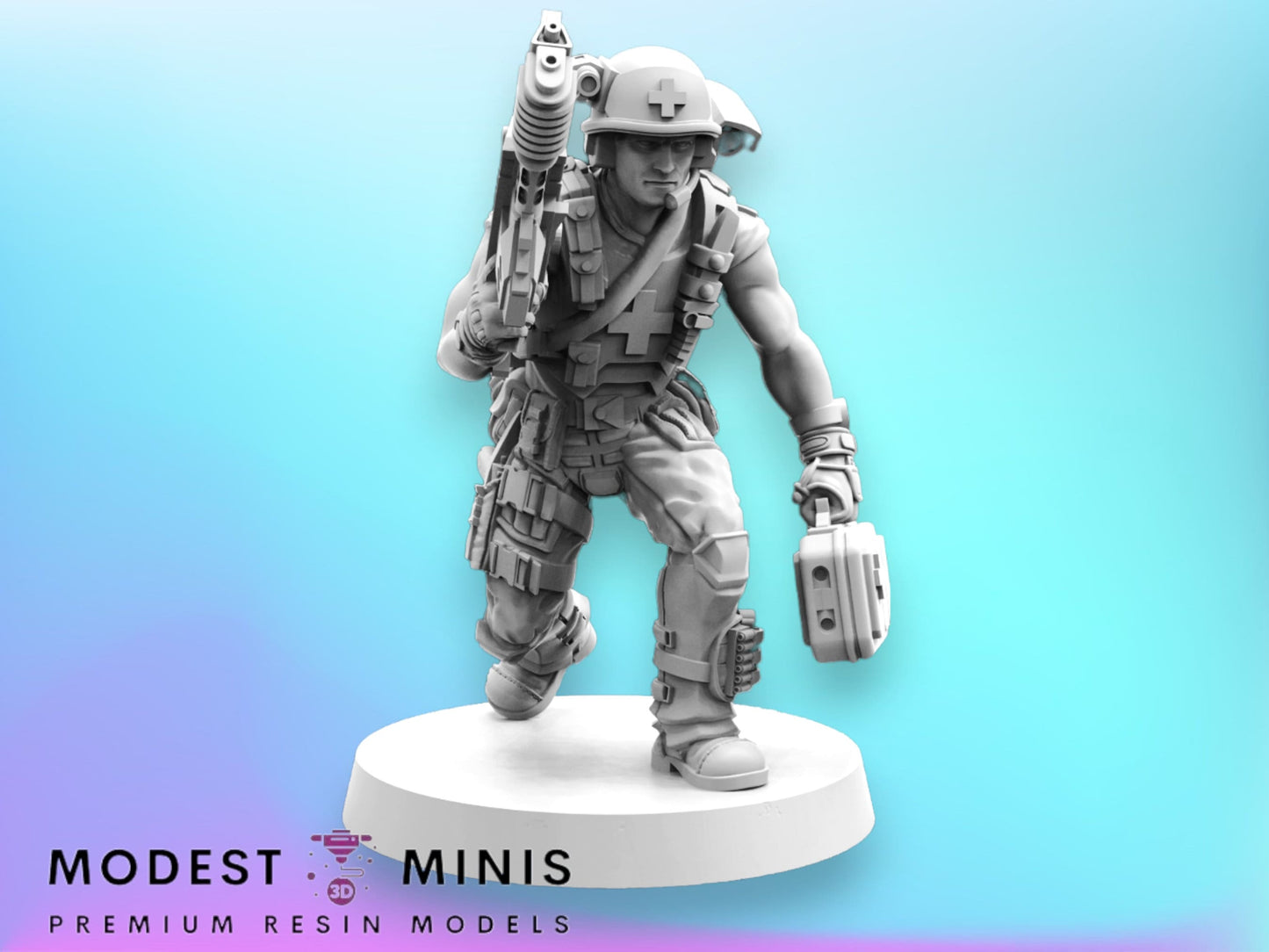 Colonial Marine Medic James Saver - 32mm Scale Alien Miniature | RPG | Sci fi | Cyberpunk | Role Playing | DnD | Papsikel
