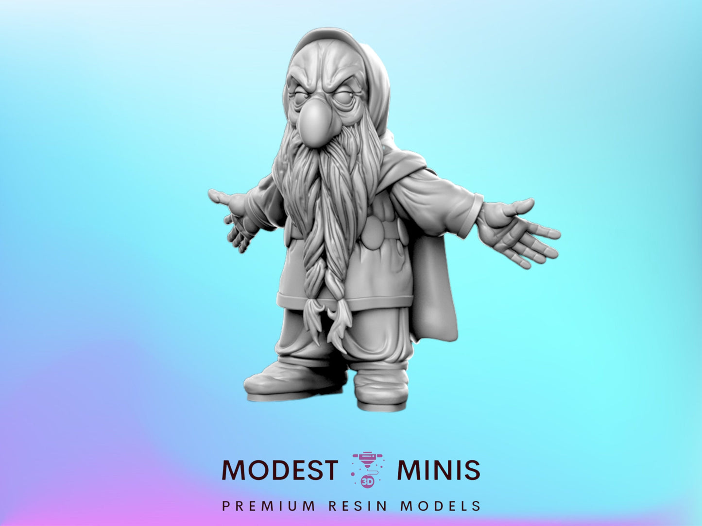 LOTR Dwarf - 32mm Scale DnD Miniature | Dungeons and Dragons | Classic JRPG Mini - RN Estudio