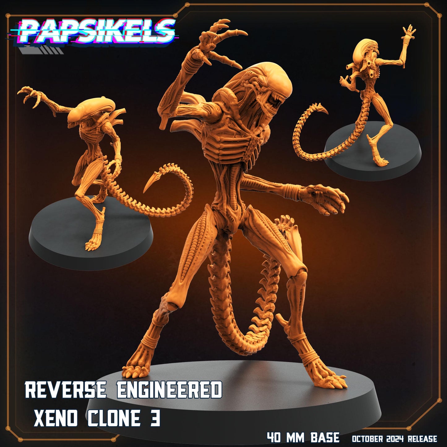 Reverse Engineered Xeno Clones - Resin 3D Print Alien Miniature | RPG | Sci fi | Cyberpunk | Role Playing | DnD | Papsikel
