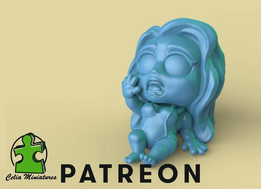 Chibi Female Victim - 28mm - 54mm Scale